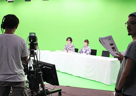 越後屋 高田馬場Aスタジオ にて-クロマキー合成による生配信