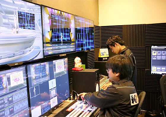 越後屋 高田馬場コントロールルームにて-クロマキー合成を使用したニュース番組風撮影