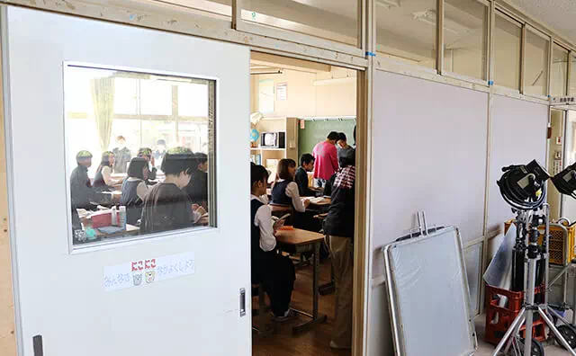 長南東小学校スタジオ 撮影風景