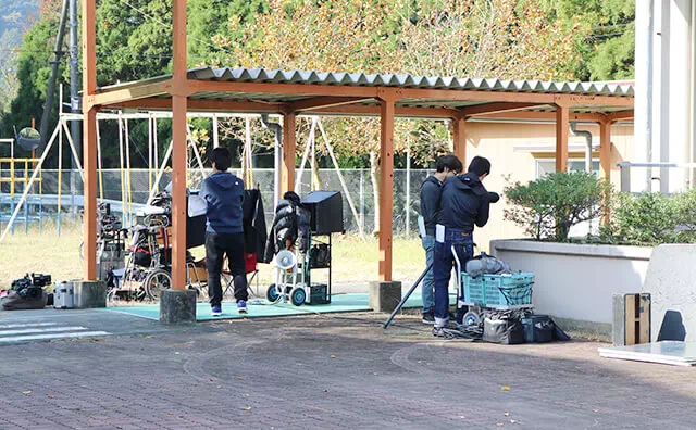 長南東小学校スタジオ 撮影風景