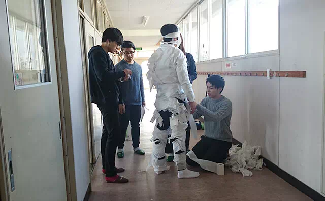 長南東小学校スタジオ 撮影風景