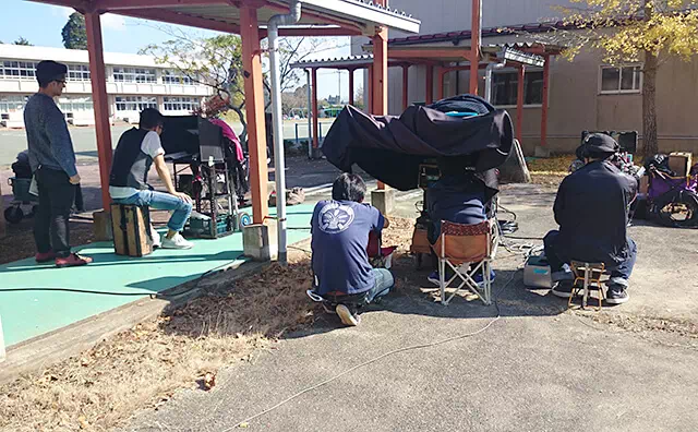 長南東小学校スタジオ 撮影風景