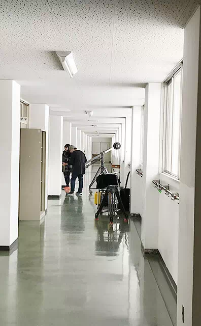 神立小学校スタジオ 撮影風景