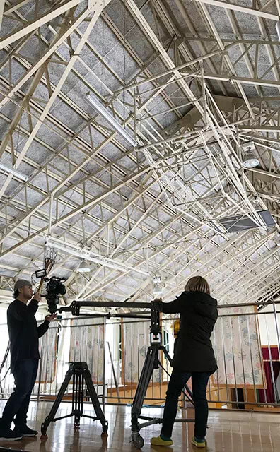 神立小学校スタジオ 撮影風景