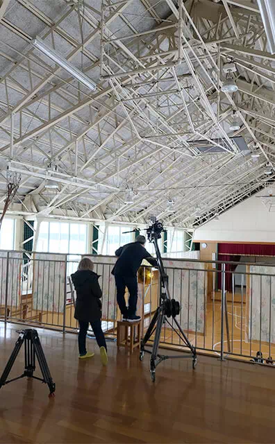 神立小学校スタジオ 撮影風景