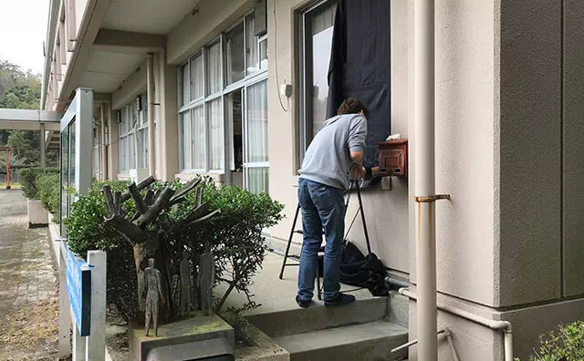 長南東小学校スタジオ 光を遮断